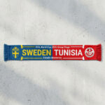 Global Soccer Event 2026 Sweden Vs Tunisia Football Scarf Contrast Color
