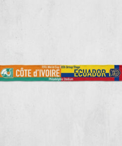 Global Soccer Event 2026 Côte D’Ivoire Vs Ecuador Football Scarf Vibrant Print