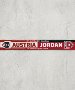Global Soccer Event 2026 Austria Vs Jordan Football Scarf Two Tone
