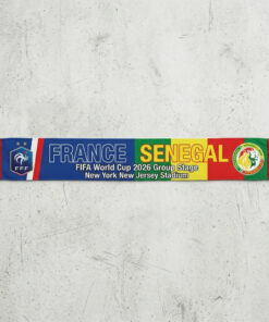 Global Soccer Event 2026 France Vs Senegal Football Scarf Split Colors