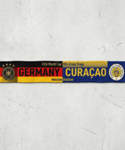 Global Soccer Event 2026 Germany Vs Curaçao Football Scarf Fringed Ends