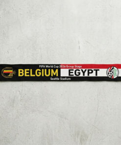 Global Soccer Event 2026 Belgium Vs Egypt Football Scarf Fringed Ends