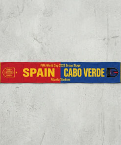 Global Soccer Event 2026 Spain Vs Cabo Verde Football Scarf Bold Typography