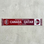 Global Soccer Event 2026 Canada Vs Qatar Football Scarf Zigzag Border