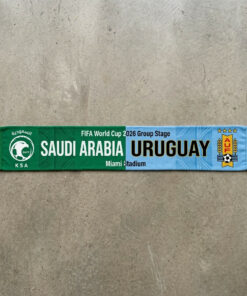 Global Soccer Event 2026 Saudi Arabia Vs Uruguay Football Scarf Dual Color