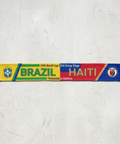 Global Soccer Event 2026 Brazil Vs Haiti Football Scarf Bold Lettering