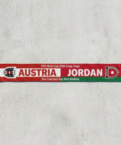 Global Soccer Event 2026 Austria Vs Jordan Football Scarf Half Design