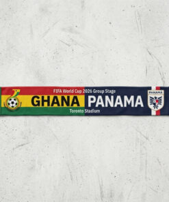 Global Soccer Event 2026 Ghana Vs Panama Football Scarf Dual Crest