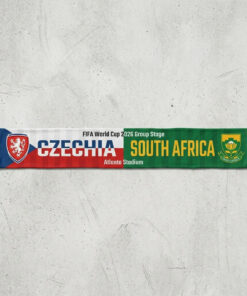 Global Soccer Event 2026 Czechia Vs South Africa Football Scarf Dual Crest