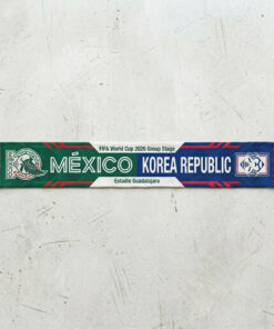 Global Soccer Event 2026 Mexico Vs Korea Republic Football Scarf Green Blue