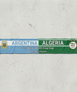 Global Soccer Event 2026 Argentina Vs Algeria Football Scarf Match Souvenir
