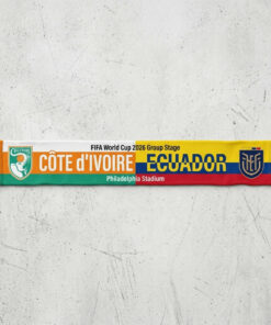 Global Soccer Event 2026 Côte D’Ivoire Vs Ecuador Football Scarf Split Design