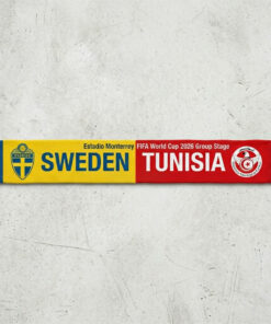 Global Soccer Event 2026 Sweden Vs Tunisia Football Scarf Bold Typography