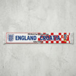Global Soccer Event 2026 England Vs Croatia Football Scarf Fringed Ends