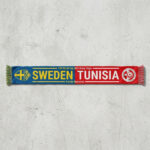Global Soccer Event 2026 Sweden Vs Tunisia Football Scarf Split Design