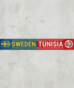 Global Soccer Event 2026 Sweden Vs Tunisia Football Scarf Split Design