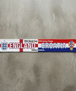 Global Soccer Event 2026 England Vs Croatia Football Scarf Half Design