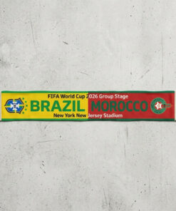Global Soccer Event 2026 Brazil Vs Morocco Football Scarf Group Stage