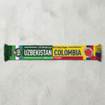 Global Soccer Event 2026 Uzbekistan Vs Colombia Football Scarf Dual Crest