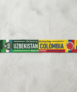 Global Soccer Event 2026 Uzbekistan Vs Colombia Football Scarf Dual Crest