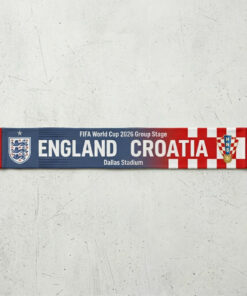 Global Soccer Event 2026 England Vs Croatia Football Scarf Split Colors