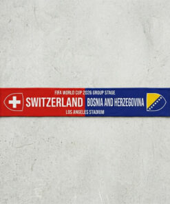 Global Soccer Event 2026 Switzerland Vs Bosnia And Herzegovina Football Scarf Half Design