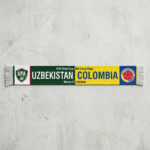 Global Soccer Event 2026 Uzbekistan Vs Colombia Football Scarf Two Tone