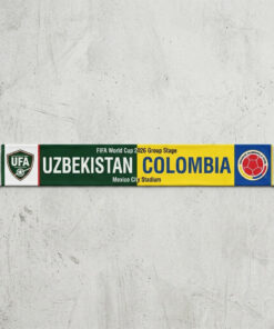 Global Soccer Event 2026 Uzbekistan Vs Colombia Football Scarf Two Tone