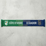 Global Soccer Event 2026 Côte D’Ivoire Vs Ecuador Football Scarf Two Sided