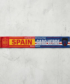 Global Soccer Event 2026 Spain Vs Cabo Verde Football Scarf Sleek Finish