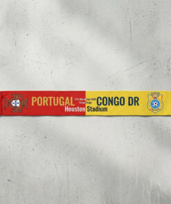 Global Soccer Event 2026 Portugal Vs Congo DR Football Scarf Dual Crest