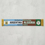 Global Soccer Event 2026 Argentina Vs Algeria Football Scarf Split Colors