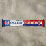 Global Soccer Event 2026 England Vs Croatia Football Scarf Dual Crest