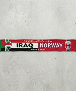 Global Soccer Event 2026 Iraq Vs Norway Football Scarf Boston Edition