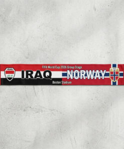 Global Soccer Event 2026 Iraq Vs Norway Football Scarf Contrast Style