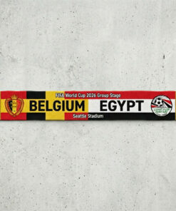 Global Soccer Event 2026 Belgium Vs Egypt Football Scarf Stadium Edition