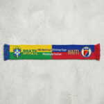Global Soccer Event 2026 Brazil Vs Haiti Football Scarf Fringed Ends