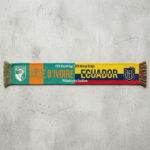 Global Soccer Event 2026 Côte D’Ivoire Vs Ecuador Football Scarf Contrast Tones