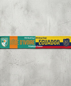 Global Soccer Event 2026 Côte D’Ivoire Vs Ecuador Football Scarf Contrast Tones