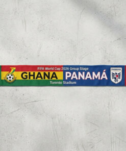 Global Soccer Event 2026 Ghana Vs Panama Football Scarf Split Colors