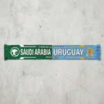 Global Soccer Event 2026 Saudi Arabia Vs Uruguay Football Scarf Fringed Edge