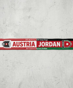 Global Soccer Event 2026 Austria Vs Jordan Football Scarf Contrast Style