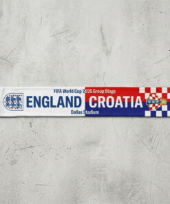 Global Soccer Event 2026 England Vs Croatia Football Scarf Contrast Style