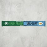 Global Soccer Event 2026 Saudi Arabia Vs Uruguay Football Scarf Satin Finish