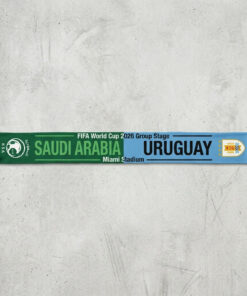 Global Soccer Event 2026 Saudi Arabia Vs Uruguay Football Scarf Satin Finish