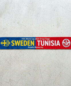 Global Soccer Event 2026 Sweden Vs Tunisia Football Scarf Vibrant Print