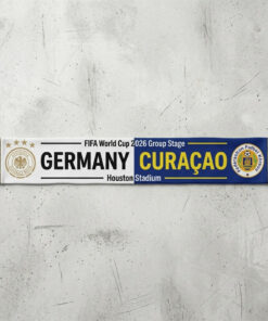 Global Soccer Event 2026 Germany Vs Curaçao Football Scarf Bold Typography