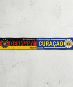 Global Soccer Event 2026 Germany Vs Curaçao Football Scarf Contrast Tones