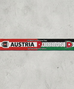 Global Soccer Event 2026 Austria Vs Jordan Football Scarf Split Colors