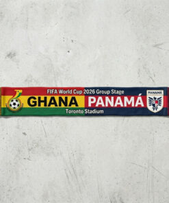 Global Soccer Event 2026 Ghana Vs Panama Football Scarf Yellow Navy